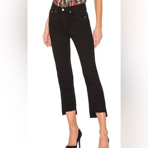 Rag & Bone black frayed hemline jeans sz 28